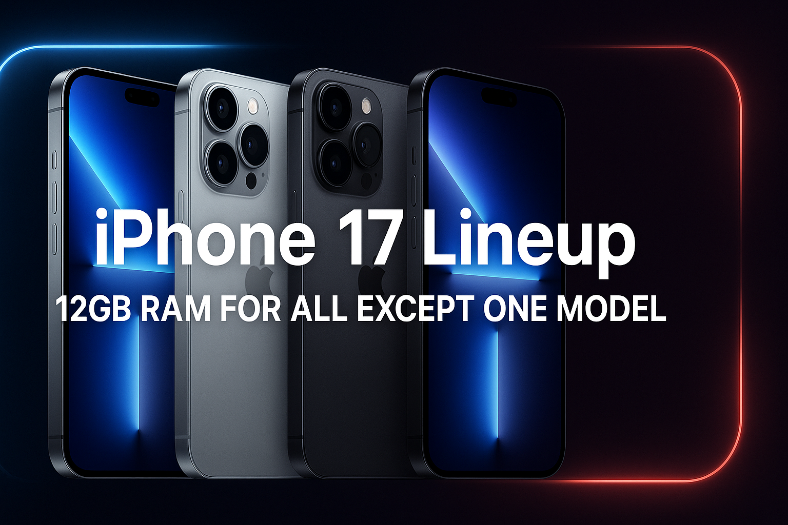 iPhone 17 Lineup 12GB RAM for All Except One Model 2025